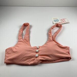 Dippin' Daisy's Womens Seashell Button Scoop Neck Pullover Bikini Top Size S NWT